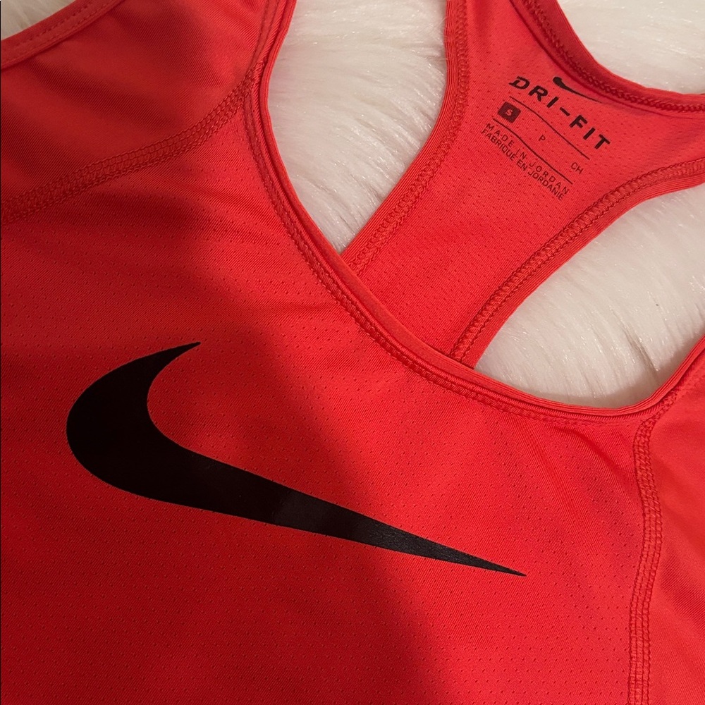 Nike Women's Dri-Fit Vibrant Red Racerback Tank